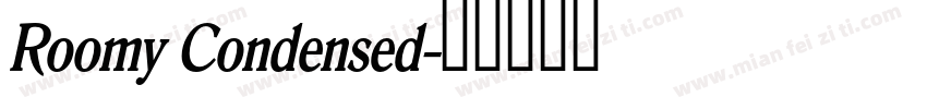 Roomy Condensed字体转换